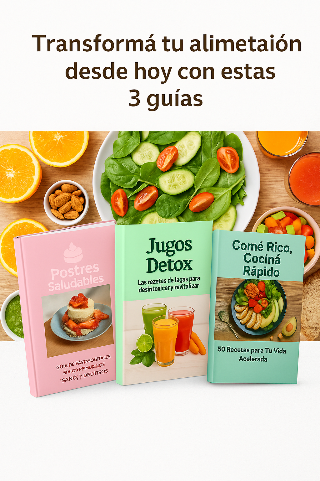 Comé mejor desde hoy: tus 3 ebooks en un solo combo